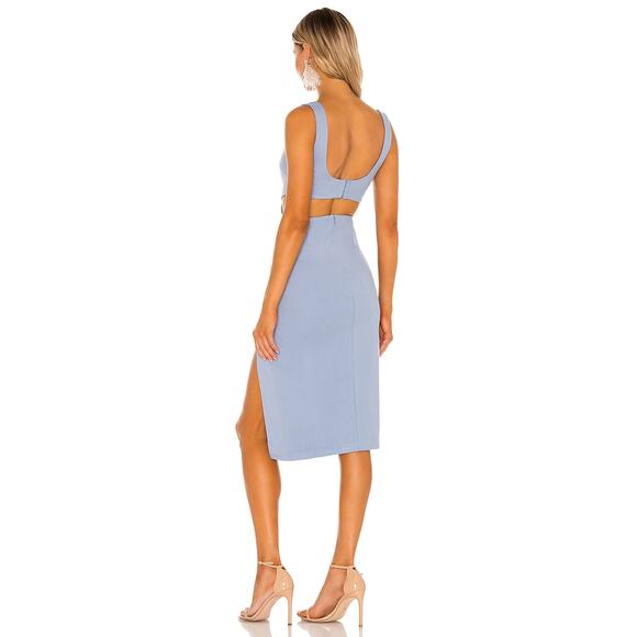 Lovers + Friends Titus Midi Dress Baby Blue - Picture 3 of 10